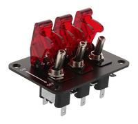 UPKOCH Interrupteur à Bascule 3 Positions Étanche 12 V pour Bateau LED Rouge Panneau de Commande 12 Volts Multifonction Compatible Marine Usage Nautique