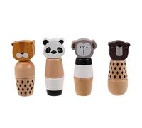 UPKOCH Jeu de Construction pour Enfants 4 pièces : Blocs à empiler et vis Assortis avec des Animaux - Jouet sensoriel préscolaire Montessori, motricité Fine, écrous, boulons, Apprentissage par la