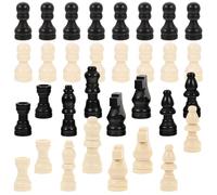 UPKOCH Jeu D'échecs en Bois Mini 2 Pouces, Pièces D'échecs Internationales Noires et Blanches, Accessoires D'échiquier pour Jeu de Plateau, Set de 2 Ensembles, Usage Familial