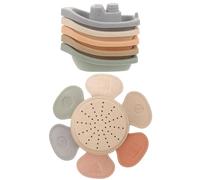 UPKOCH Jouet De Bain pour Garçon Fille Bateau Flottant avec Cuillère De Bain De Gobelets Empilables pour Tout-Petits
