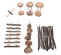 UPKOCH Jouets à Mâcher pour Lapins Et Hamsters, Jouets Dentaire Naturel, Lot De 7 Set De Pièces en Bois, Accessoires pour Rongeurs, Jeu Sain pour Cobayes, Souris Et Chinchillas