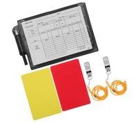 UPKOCH Kit Arbitre Football avec Cartons Jaune et Rouge Sifflets Métalliques Stylo et Carnet Étui Cuir Compact pour Matchs de Sport