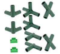 UPKOCH Kit de Connecteurs pour Jardin Adaptateurs Quatre Voies et Pinces à Film Accessoires Robustes pour Structures Horticoles Facile sans Outils