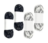 UPKOCH Lacets de Hockey Antigel 2 Paires Noirs et Blancs Lacets Plats Résistants pour Patins et Chaussures de Sport sur Glace Accessoires Sportifs Solide et Confortables