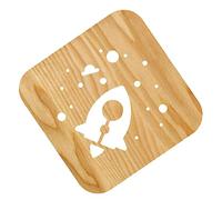 UPKOCH Lampe De Chevet En Bois 3d Usb, Lampe De Table Led Creuse, Éclairage Décoratif Intérieur, Compatible Port Usb, Couleur Bois Naturel, Lumière D’ambiance Pour Chambre Et Bureau,