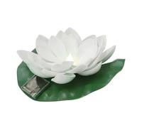 UPKOCH Lampe Solaire De Fleur Flottante pour Décoration De Piscine Extérieure, Couleur Blanche, Plastique Solide, Lumière Solaire Extérieure Décorative, Ambiance Nocturne Jardin