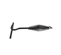 UPKOCH Lève-Couvercle de Cuisson Extérieure en Fer Noir, Crochet de Levage de Couvercle avec Poignée Spirale et Support, pour BBQ Cookware et Four Hollandais, Camping et Barbecue