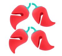 UPKOCH Lève-couvercles et Ventilation Optimale Anti-débordement en Silicone Lot de 4 Rouge Résistant la Chaleur Prise Sûre pour Cuisson de Porridge