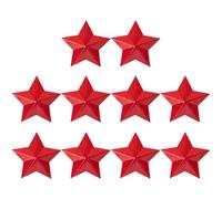 UPKOCH Lot de 10 Badges en Aluminium Rouge 4 Cm D’étoile à Cinq Branches, Accessoires Vestimentaires Décoratifs pour Vêtements, Souvenirs de Voyage, Épingles Broches Décoratives
