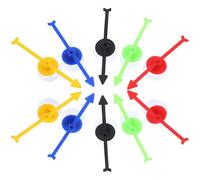 UPKOCH Lot de 10 Flèches en Plastique Rotatives 10 Cm Ventouse pour Jeux de Société, Accessoires de Bricolage Polyvalents, Couleurs Mixtes, pour Animation et Événements Couleur Aléatoire