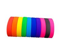 UPKOCH Lot De 100 Bracelets En Silicone Unis Colorés Pour Garçon Et Filles, Hommes Et Femmes, Souples Et Légers, Bracelets En Caoutchouc Confortables, Accessoires Pour Présents De Fête Et Événements