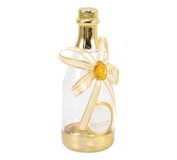 UPKOCH Lot de 12 Boîtes à Bonbons en Plastique Transparentes de Bouteille Décorées de Rubans aux Trois Couleurs Rouge Blanc et Bleu pour Fêtes Mariages et Anniversaires