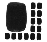UPKOCH Lot de 15 Protections De Microphone en Éponge Grille De Remplacement pour Microphone Filaire Bonnette Anti-Vent Noir