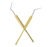 UPKOCH Lot de 2 Aiguilles à Greffer en Aluminium Jaune, Outil de Greffage Précis pour Apiculture, Transfert Stable Ruche, Accessoire Indispensable pour Élevage de Reines