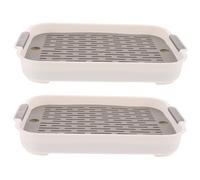 UPKOCH Lot De 2 Bacs À Litière pour Cochon d'Inde avec Grille Fournitures De Nettoyage pour Animaux De Compagnie Toilettes d'apprentissage De La Propreté pour Lapins Grands