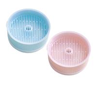 UPKOCH Lot de 2 Bacs Hydroponiques sans Terre pour Herbe à Chat, Plastique Solide, Design à Double Couche, Couleurs Bleu et Rose, Jardinière Pratique pour Culture Maison et Animaux