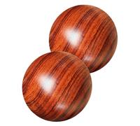 UPKOCH Lot de 2 Balles Rondes à Main, en Bois Marron, Exercices pour les Mains, Dextérité des Doigts, Circulation Sanguine, pour Seniors, Qi Gong