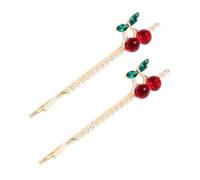 UPKOCH Lot De 2 Barrettes À Cheveux En Strass Et Cerises Pour Femme En Fausses Perles Épingle À Cheveux Coiffure Fantaisie Épingle À Cheveux Accessoire Pour Cheveux