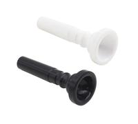 UPKOCH Lot de 2 Becs de Trompette en Plastique Blanc et Noir, Pièces de Rechange Portables pour Trompette, Surface Lisse Résistante à L'usure, Adaptés pour École, Couleur Aléatoire