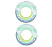UPKOCH Lot de 2 Bouées Gonflables Arc-en-Ciel Multicolores en PVC Épais 60 Paillettes, Anneaux de Natation D'été pour Piscine et Plage, Bouées de Sécurité Résistantes et Faciles à
