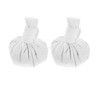 UPKOCH Lot de 2 Boules de Massage Thaïlandaises en Tissu Naturel Blanc pour Spa et Bureau, Thérapie par Moxibustion et Amélioration Santé Globale