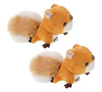 UPKOCH Lot de 2 Broches Écureuil en Peluche Douce Double Fonction Broche et Pince à Cheveux Accessoire Décoratif Automne pour Vestes Écharpes et Paquet Broche Fantaisie pour Femmes