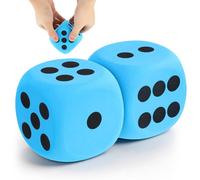 UPKOCH Lot De 2 Dés Géants 3.15 in en Mousse Eva Dés De Table Légers À Coins Arrondis Accessoire De Jeu Portable pour Jeux De Société Apprentissage des Mathématiques Et Activités Éducatives