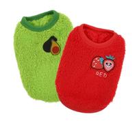 UPKOCH Lot de 2 Gilets Chauds pour Lapin en Tissu Léger et Respirant Vêtements Adorables pour Lapin Nain et Cochon d'Inde Tailles XS Couleurs Avocat et Fraise Accessoires