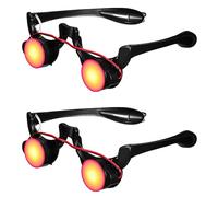 UPKOCH Lot de 2 Lunettes de Clown LED Lumineuses en Plastique Accessoires de Fête Halloween et Carnaval Lunettes Brillantes Portables pour Déguisement et Soirée Festive