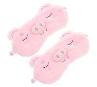 UPKOCH Lot De 2 Masques De Sommeil Peluche Au Cochon, Couvre-yeux Pour Dormir Garçon Et Filles, Rose, Doux Et Confortable, Occultant Lumière, Soirée Pyjama Et Sommeil Réparateur