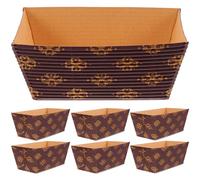 UPKOCH Lot De 25 Moules À Pain En Papier Ondulé Jetables Résistants À La Chaleur Pour Cuisson Gâteaux Pains Et Muffins Taille 3.7X2.2X1.6 Pouces Pour Cuisine Et Réceptions