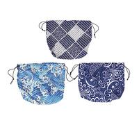 UPKOCH Lot De 3-À DéJeuner En Coton Et Lin Avec Cordon - Bento Portable Pour Repas, Pique Et ActivitéS ExtéRieures, 18X12X27Cm