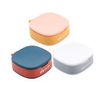UPKOCH Lot De 3 Mini Boîtes à Pilules Portables Hermétiques En Plastique Coloré, Organisateurs De Voyage Compacts à 4 Compartiments, Étuis De Rangement Pratiques Pour Remède En Déplacement