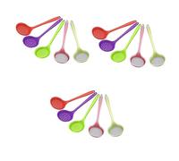 UPKOCH Lot De 3 Passoires Alimentaires En Silicone Louche Cuillère Écumoire À Fentes Antiadhésives Résistantes À La Chaleur Avec Poignée 28 5 Cm