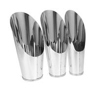 UPKOCH Lot De 3 Pelles en Acier Inoxydable pour Terreau, Tasse à Pelle à Terre pour Bonsaï Et Plantes Succulentes, Outil De Jardinage Multi-usages, Métal Poli Miroir, pour Plantation en Pot