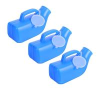 UPKOCH Lot de 3 Urinoirs Portables pour Homme 1200 Ml en Plastique Bleu Anti-Fuites et Étanches Flacon Urinal de Voyage Chevet pour Voiture Soins aux Personnes Âgées et Urgences
