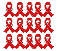 UPKOCH Lot de 30 Épingles à Ruban Rouges en Alliage de Zinc, Broches Caritatives pour Sensibilisation Vih/sida, Accessoires Féminins pour Vêtements, Col, Jupe, Campagne de Solidarité