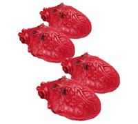 UPKOCH Lot de 4 Faux cœurs sanglants pour Halloween, Accessoire d'organe Effrayant et réaliste, Simulation d'une Partie du Corps Humain pour décorations de fête sur Le thème de l'horreur