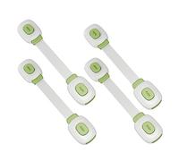 UPKOCH Lot De 4 Loquets De Sécurité Pour Meubles Et Tiroirs Bébé, 4 Pièces, Couleur Vert Clair, Sangles Adhésives Sans Outil, Protection Anti-pincement Pour Garçon Et Filles à La Maison