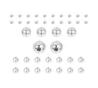 UPKOCH Lot de 40 Boules à Facettes Disco Décoratives 10cm, 8cm, 5cm, 3cm en Verre Réfléchissant pour Décoration de Mariage, Fêtes, Gâteaux et Ambiance Festive