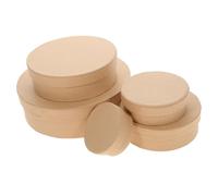 UPKOCH Lot De 5 Boîtes Rondes En Kraft, Boîte à Biscuits Et Bonbons, Coffret Présent Diy, Légère Et Portable, Pour Fête, Mariage Et Rangement D’objets Décoratifs