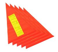 UPKOCH Lot de 5 Drapeaux d'Avertissement Réfléchissants en PVC 215X285 CM pour Vélo Garçon et Filles Compatible Tige 6 MM Drapeaux de Sécurité pour Cyclisme et Remorque Accessoires