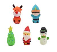 UPKOCH Lot de 5 Marionnettes à Doigts en Silicone Souple pour Garçon et Filles à Doigts Interactif de Noël Mini Poupées pour Raconter des Histoires et Stimuler la Créativité des