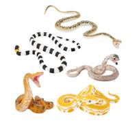UPKOCH Lot de 5 Modèles de Serpent Réalistes Anaconda et Cobra pour Garçon et Filles, Jeu Éducatif Scientifique, Textures Détaillées, Serpent Factice pour Farces et Décorations