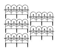 UPKOCH Lot de 5 Panneaux de Clôture en Plastique Portable Petite Clôture de Jardin Décorative et Funéraire Résistante aux Intempéries pour Délimitation Extérieure et Bordure de Pelouse