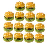 UPKOCH Lot de 50 Mini Hamburgers Artificiels Décorations De Fête Mini-Aliments Décoration De Table Faux Fast-Food Petit Hamburger Jeu De Simulation Nourriture Jaune
