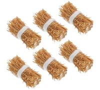 UPKOCH Lot de 6 Mini Meules de Foin Décoratives, 2,5 Cm, Décor de Maison de Poupée, Miniatures en Matériaux Végétaux, pour Table à Sable et Loisirs Créatifs, Accessoires Décoratifs