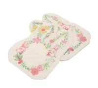 UPKOCH Lot de 60 serviettes en papier de Pâques à motif de fleurs et de têtes de lapin, jetables, décoratives pour le déjeuner et le dîner, 16 x 12 cm.