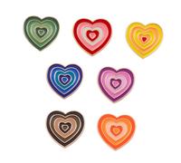 UPKOCH Lot de 7 Broches Décoratives en Alliage de Cœur Couleur Arc-en-Ciel Dégradé Accessoire Vestimentaire Romantique pour Ornement et Vêtement Badges Délicats pour Noël et Occasions