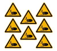 UPKOCH Lot de 8 Autocollants D'avertissement Autocollants en Vinyle Auto-adhésif, Facile à Lire Signes Clairs pour Sécurité Travail